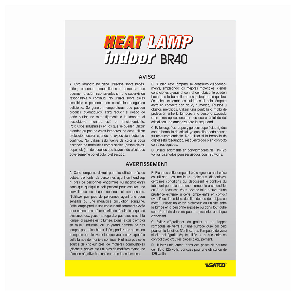 250 Watt BR40 Incandescent - Clear Heat - 6000 Average rated hours - Medium base - 120 Volt