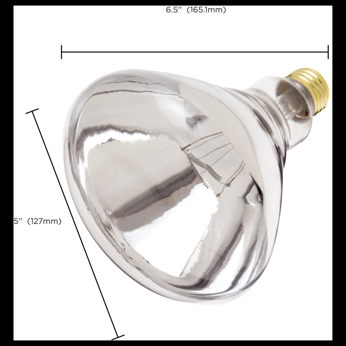 250 Watt BR40 Incandescent - Clear Heat - 6000 Average rated hours - Medium base - 120 Volt