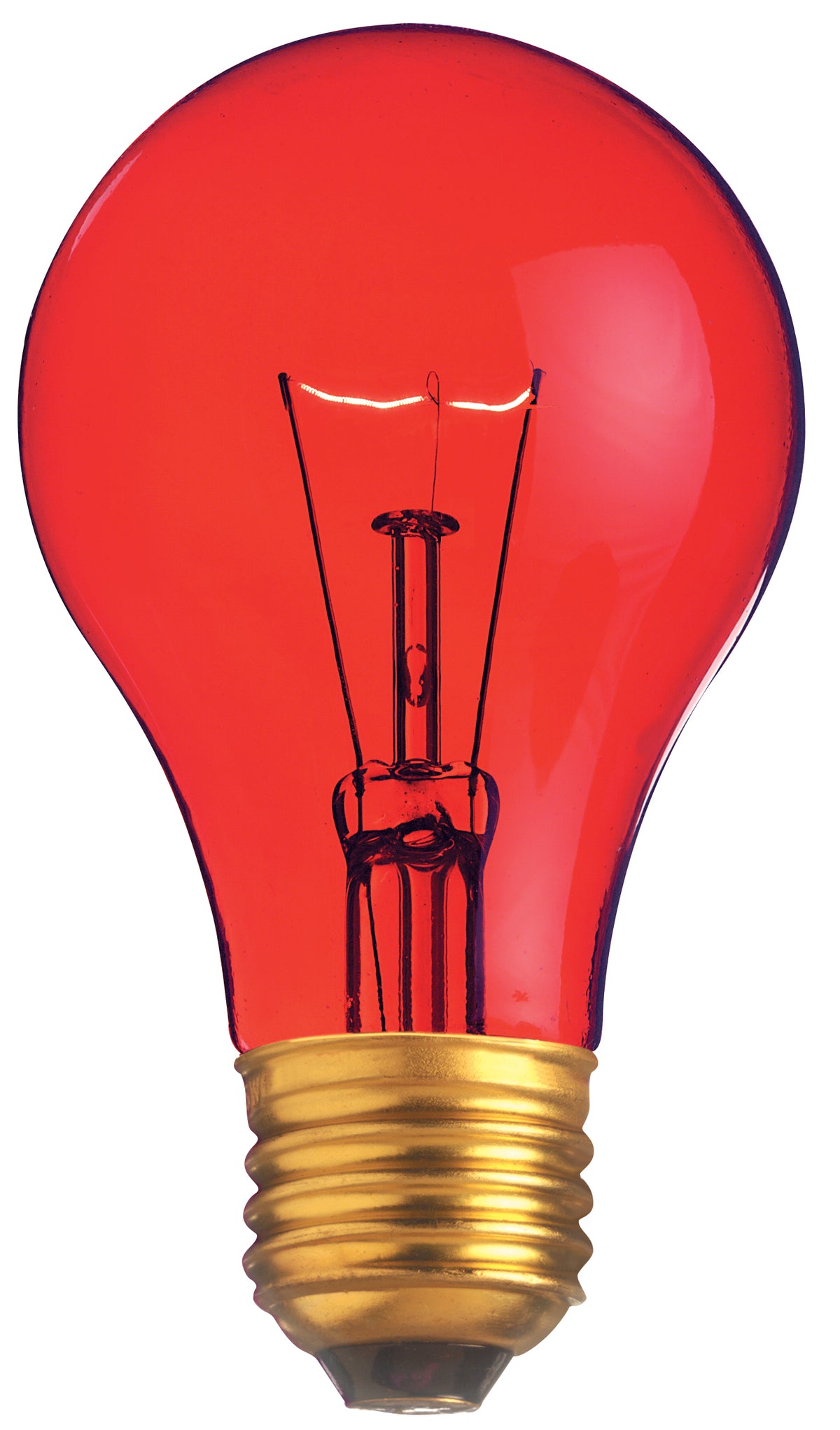 25 Watt A19 Incandescent - Transparent Red - 2000 Average rated hours - Medium base - 130 Volt