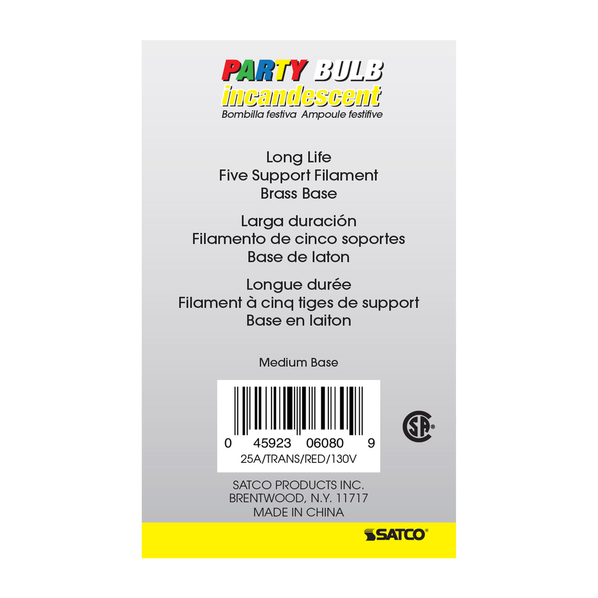 25 Watt A19 Incandescent - Transparent Red - 2000 Average rated hours - Medium base - 130 Volt