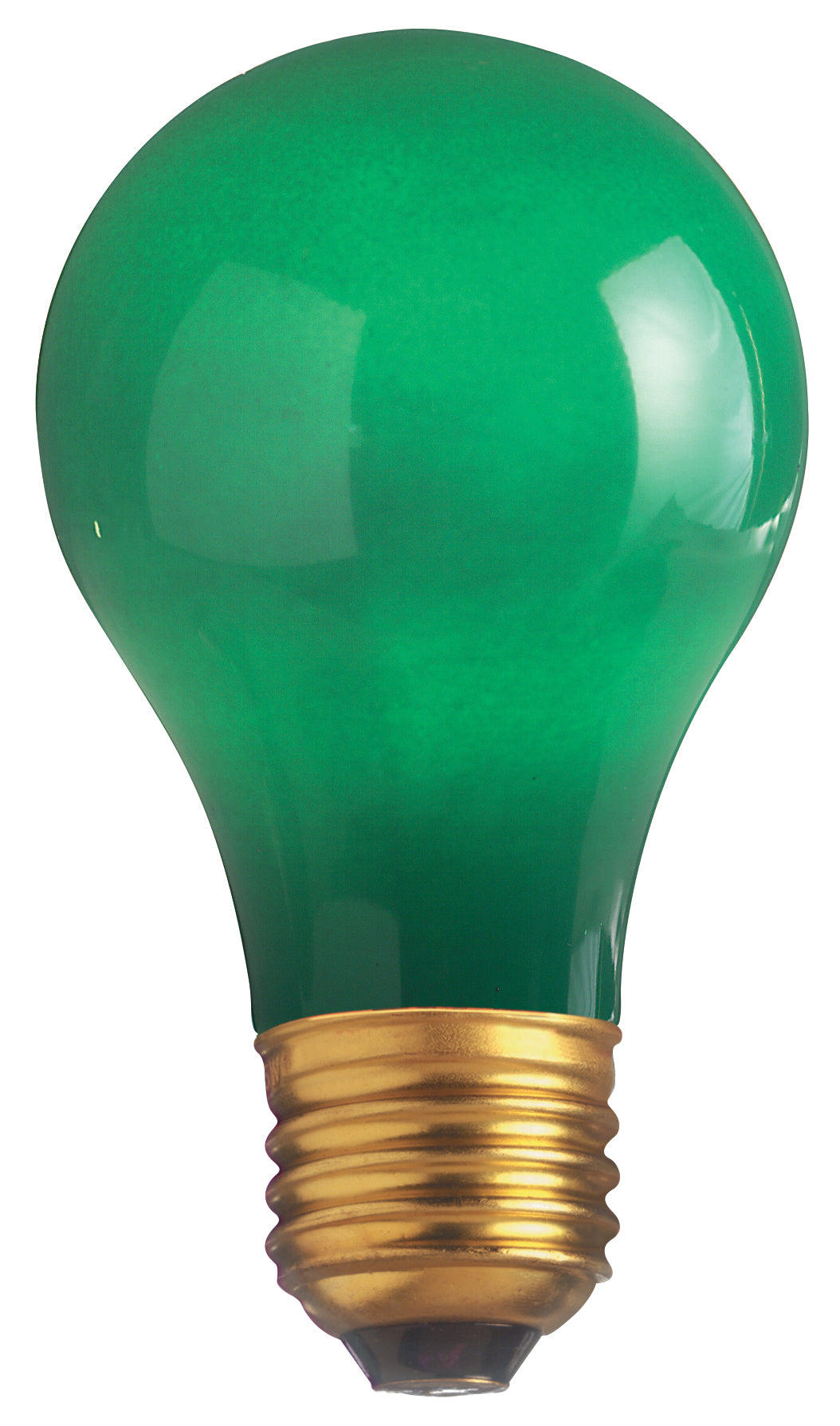 25 Watt A19 Incandescent - Ceramic Green - 1000 Average rated hours - 10 Lumens - Medium base - 130 Volt for commercial