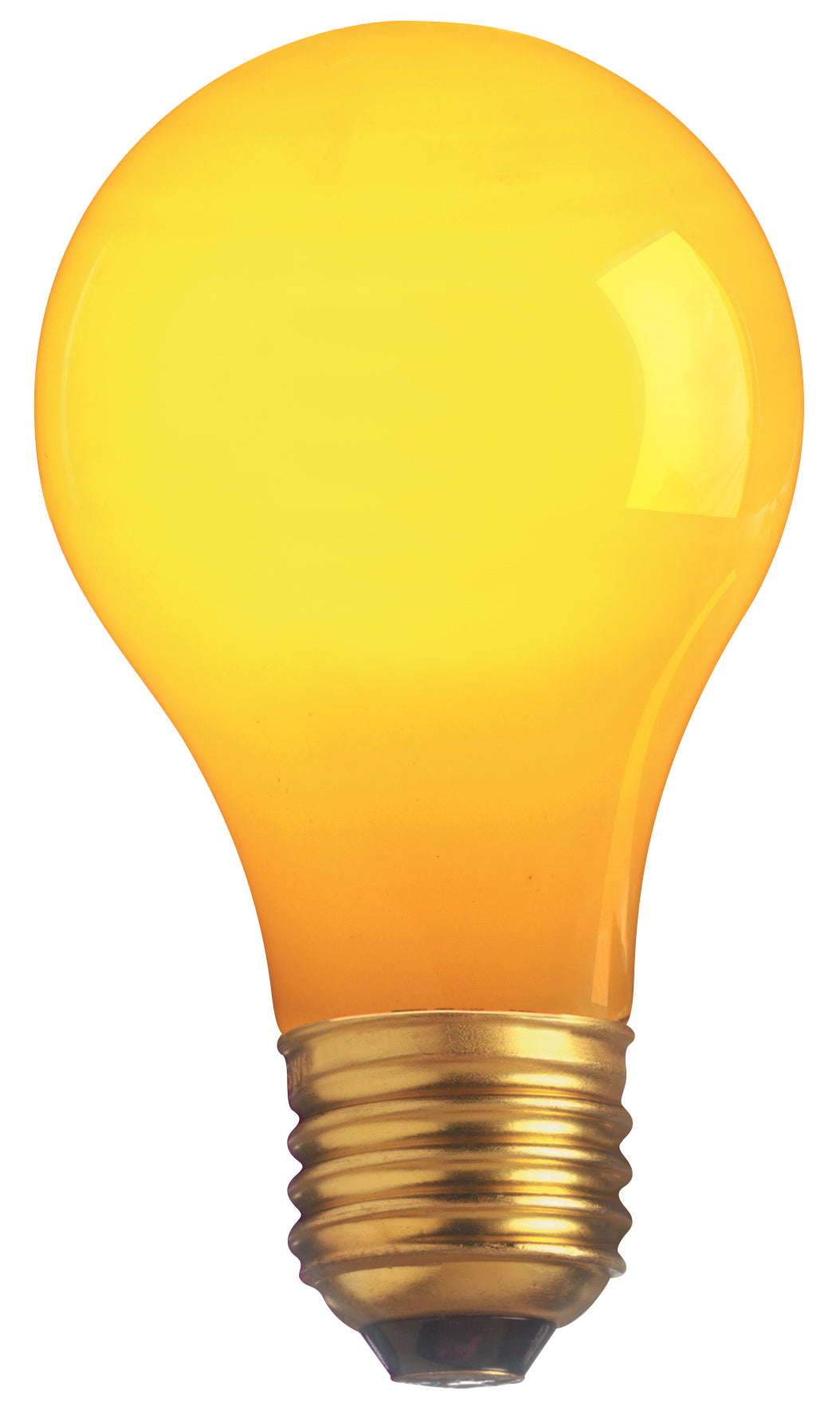 25 Watt A19 Incandescent - Ceramic Yellow - 1000 Average rated hours - 30 Lumens - Medium base - 130 Volt bulb or fixture