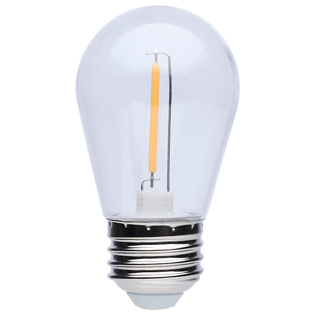 S14 LED String Light Replacement Lamp - Medium Base - 2700K - Clear - 120 Volt - 4-Pack