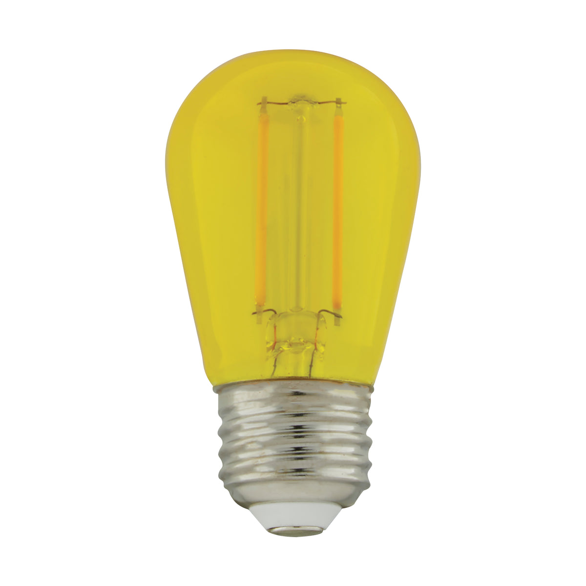 1 Watt - S14 LED Filament - Yellow Transparent Glass Bulb - E26 Base - 120 Volt - Non-Dimmable - Pack of 4 lighting product