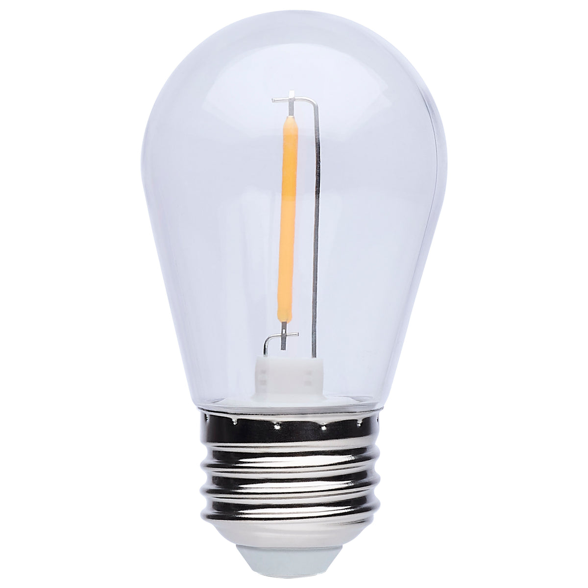 S14 LED String Light Replacement Lamp - Medium Base - 2200K - Clear - 120 Volt - 4-Pack for retail spaces and restaurants