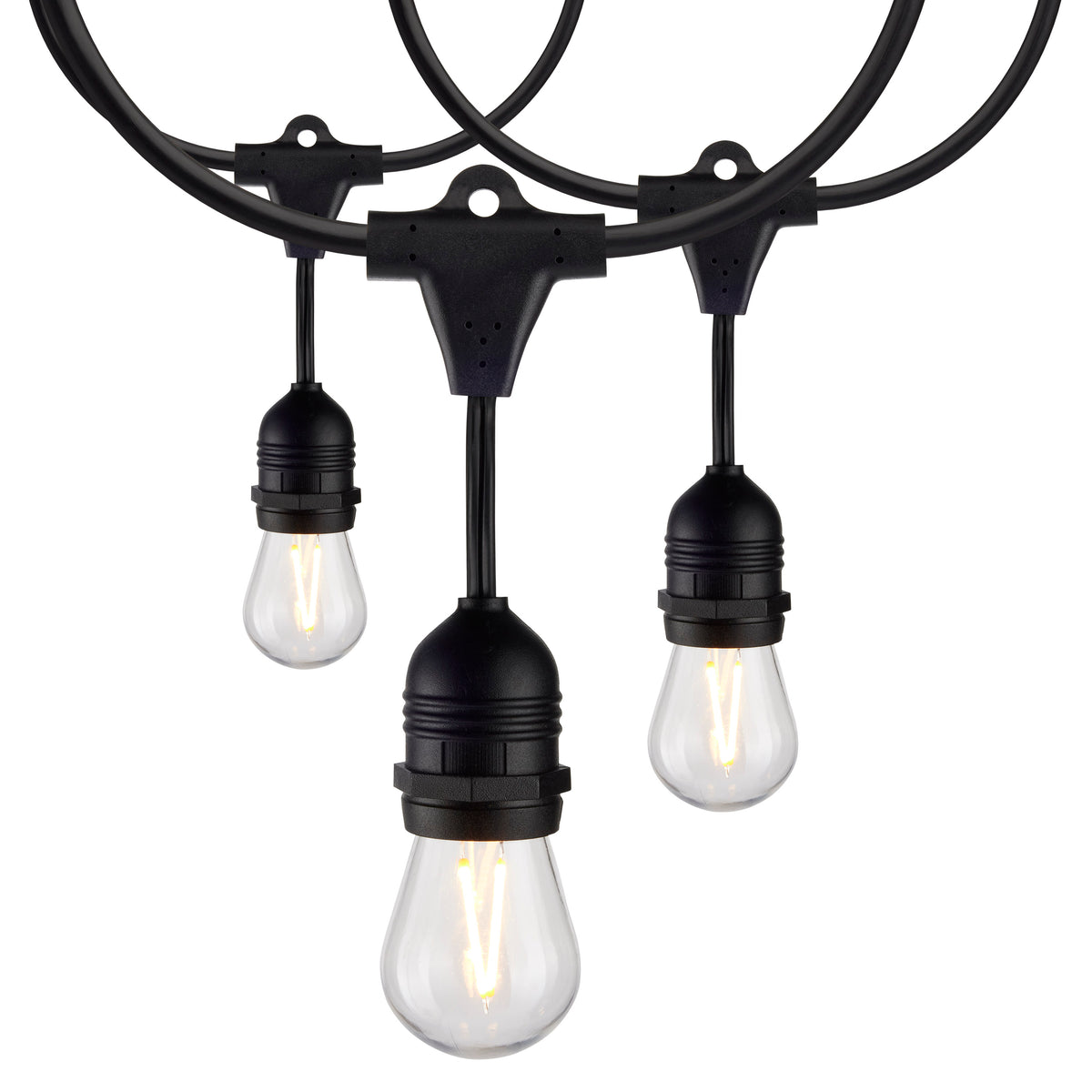 24Ft - LED String Light - Includes 12-S14 bulbs - 2200K - 120 Volts for commercial spaces and outdoor applications