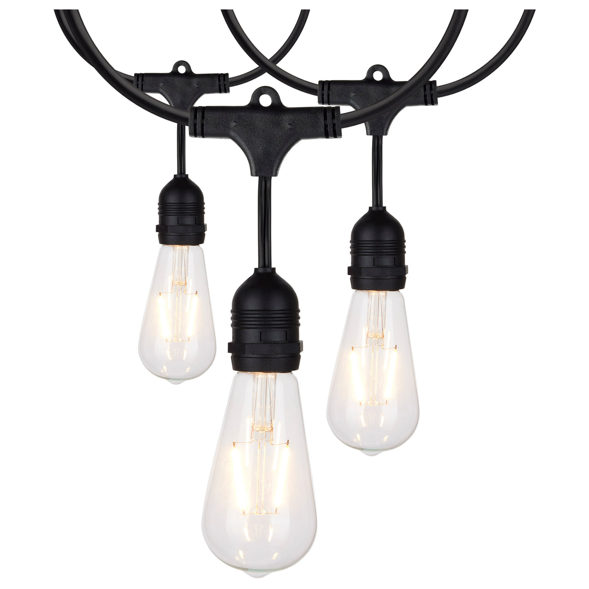 24Ft - LED String Light - 12 Vintage ST19 bulbs Included - 120 Volts product image