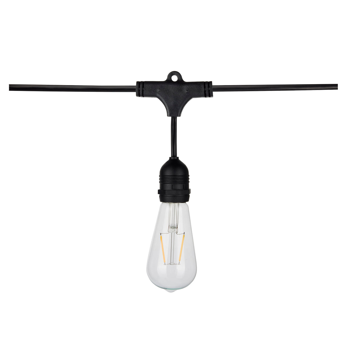 24Ft - LED String Light - 12 Vintage ST19 bulbs Included - 120 Volts