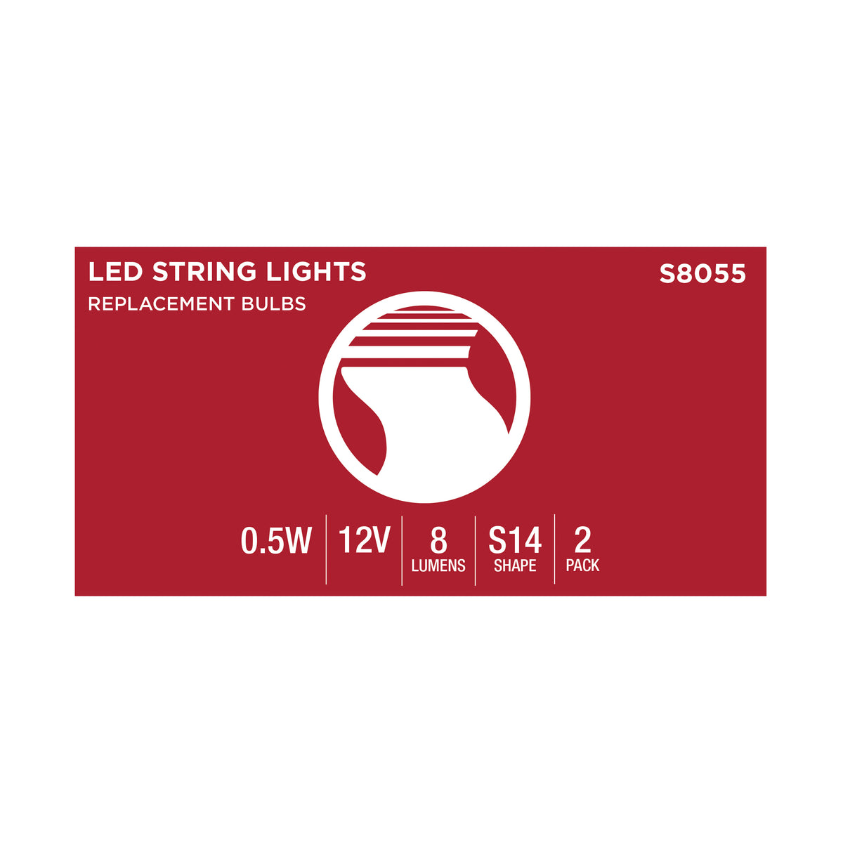 0.5 Watt LED String Light Replacement Lamp - S14 - Medium Base - RGBTW - Clear - Remote Control - 12 Volt - 2-Pack