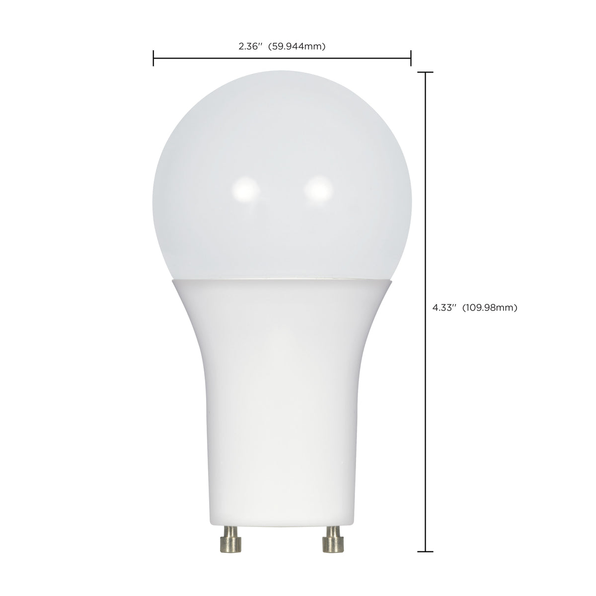 10 Watt - A19 LED - Frosted - 4000K - GU24 base - 120 Volt