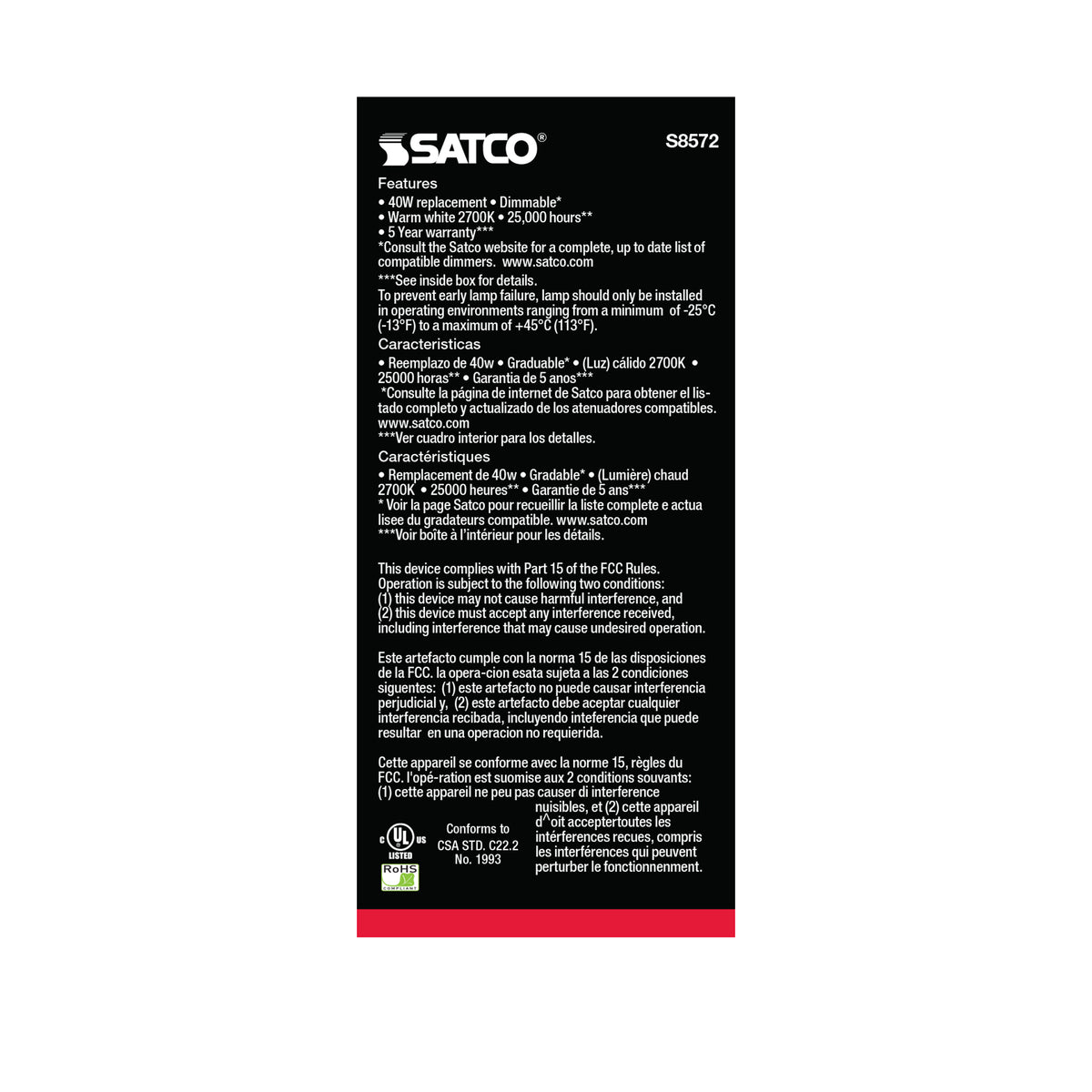5 Watt - A15 LED - Frosted - 2700K - Medium base - 120 Volt