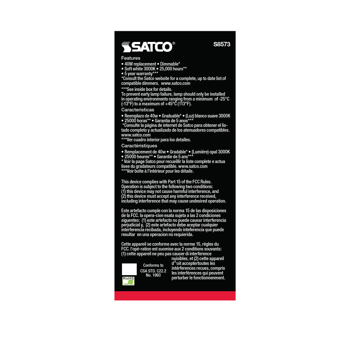 5 Watt - A15 LED - Frosted - 3000K - Medium base - 120 Volt