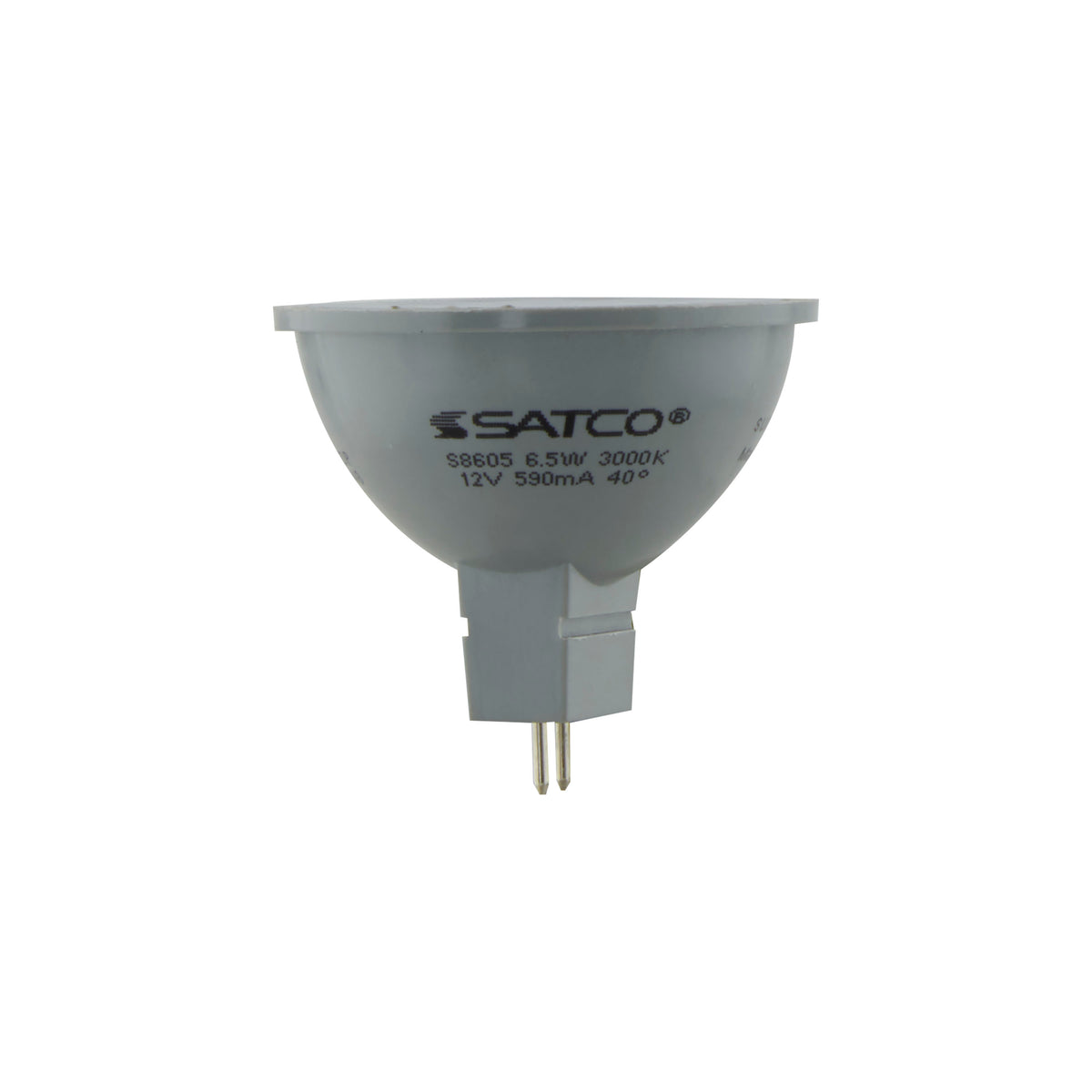 6.5 Watt - LED MR16 - 3000K - 40 deg. Beam Angle - GU5.3 base - 12 Volt AC/DC - Carded