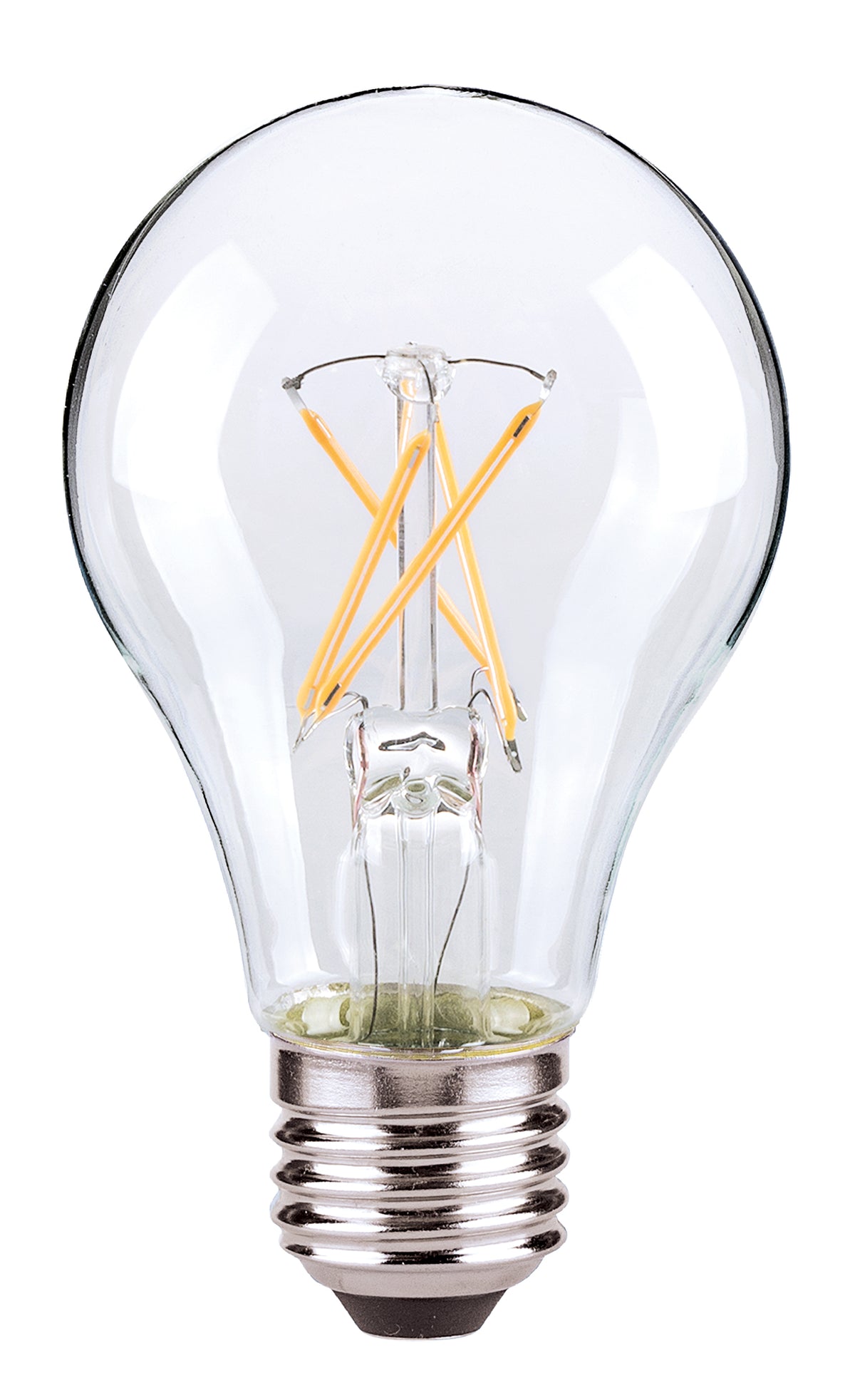8 Watt A19 LED Filament - Clear - Medium base - 2700K - 800 Lumens - 120 Volt - Carded for commercial spaces and hospitality