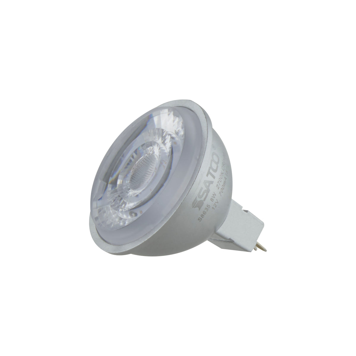 8W - LED MR16 - 2700K - 15 deg. beam spread - GU5.3 base - 12 Volt AC/DC