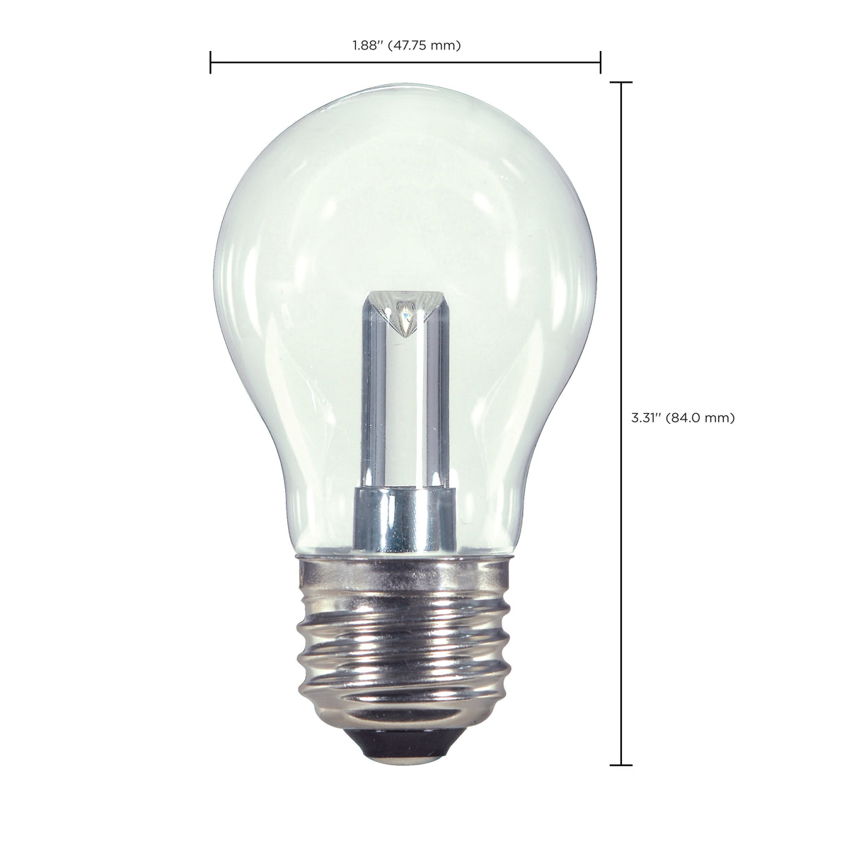 1.4 Watt LED - A15 - Clear - 2700K - Medium base - 120 Volt - Carded