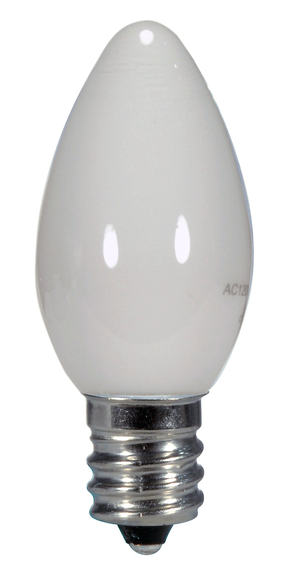 0.5 Watt LED - C7 - White - 2700K - Candelabra base - 120 Volt - Carded bulb or fixture view
