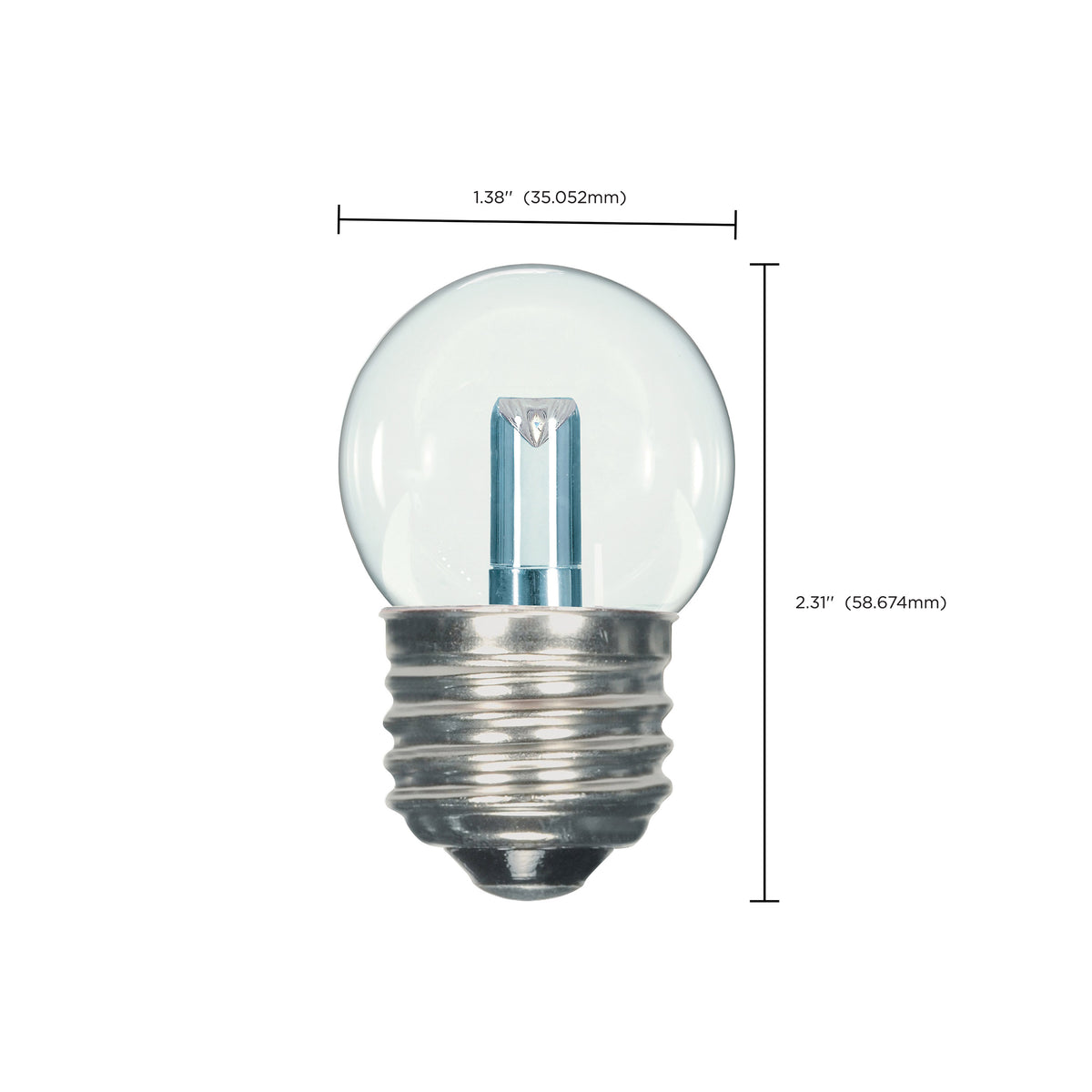 1.2 Watt LED - S11 - Clear - 2700K - Medium base - 120 Volt - Carded