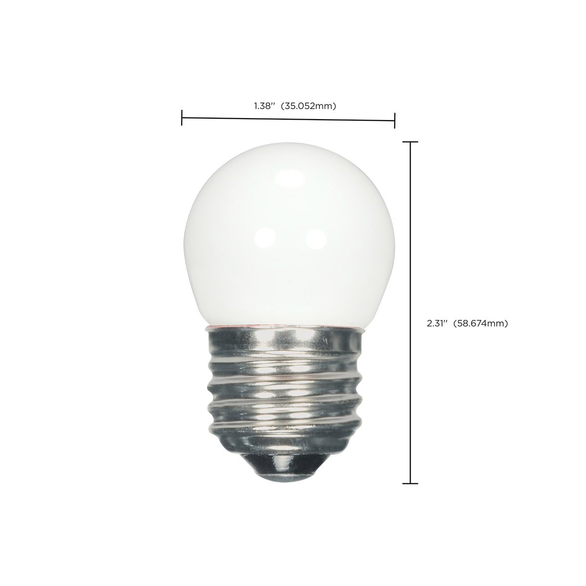 1.2 Watt LED - S11 - White - 2700K - Medium base - 120 Volt - Carded