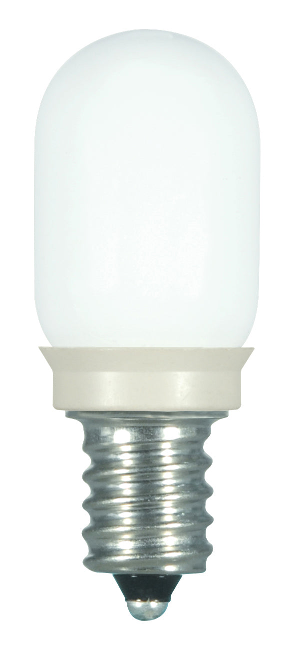 0.8 Watt LED - T6 - Frost - 2700K - Candelabra base - 120 Volt - Carded for living rooms and bedrooms