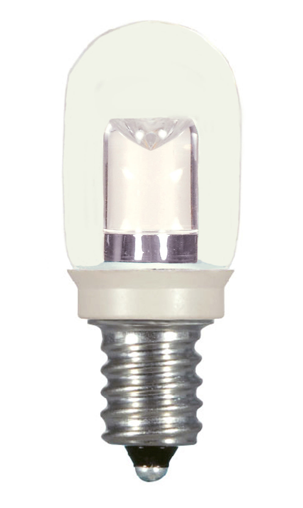 0.8 Watt LED - T6 - Clear - 2700K - Candelabra base - 120 Volt - Carded