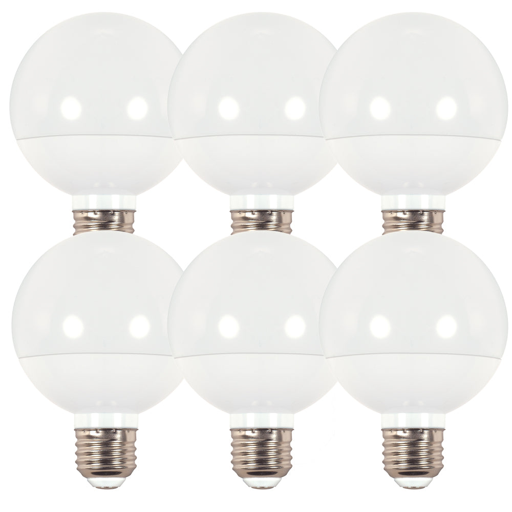 6 Watt - G25 Globe LED - 3000K - Medium base - 120 Volt
