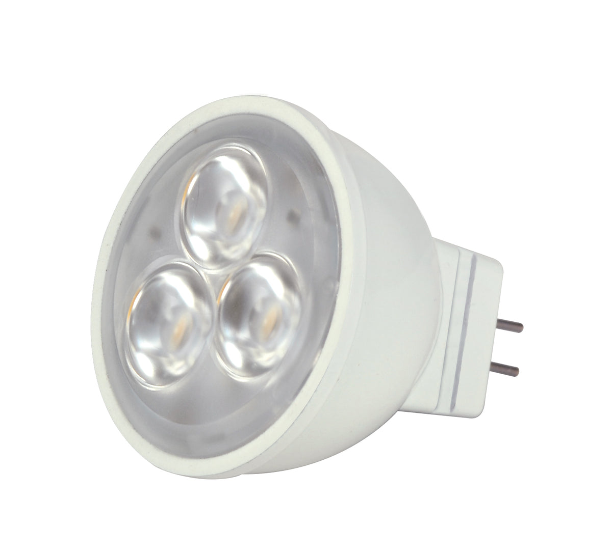 3W - LED - MR11 - 5000K - 25 deg. beam spread - 25000 Average rated hours - 210 Lumens - GU4 base - 12 Volt AC/DC