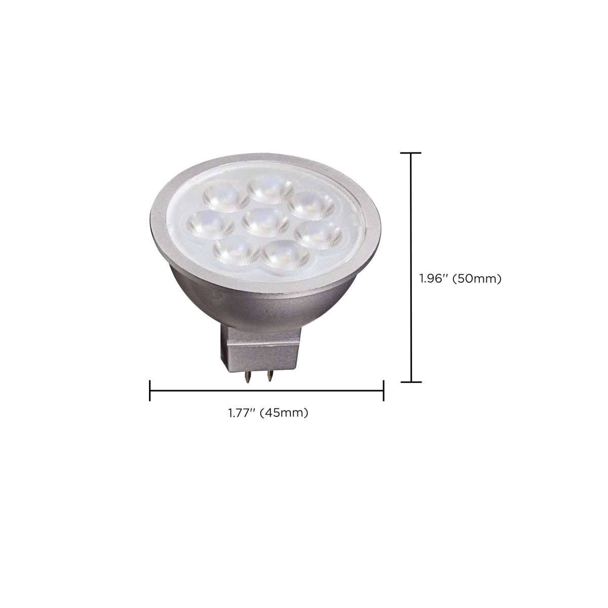 6.5 Watt - LED MR16 LED - 3000K - 25 deg. Beam Angle - GU5.3 base - 12 Volt AC/DC