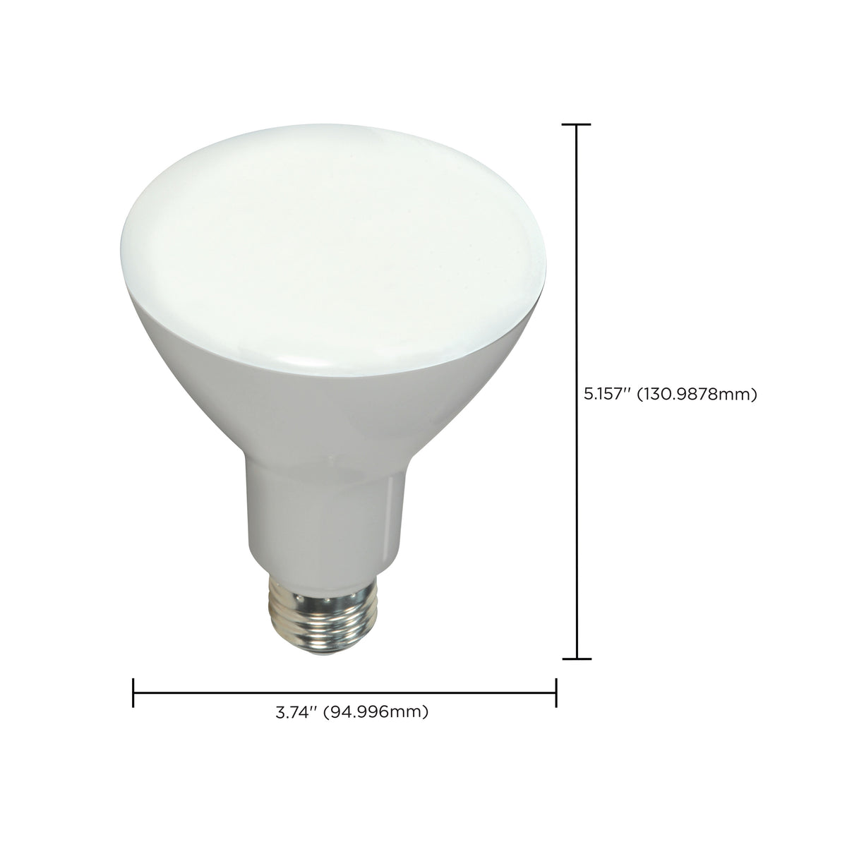 9.5 Watt - BR30 LED - 105 deg. Beam Angle - 2700K - Medium base - 120 Volt - Dimmable