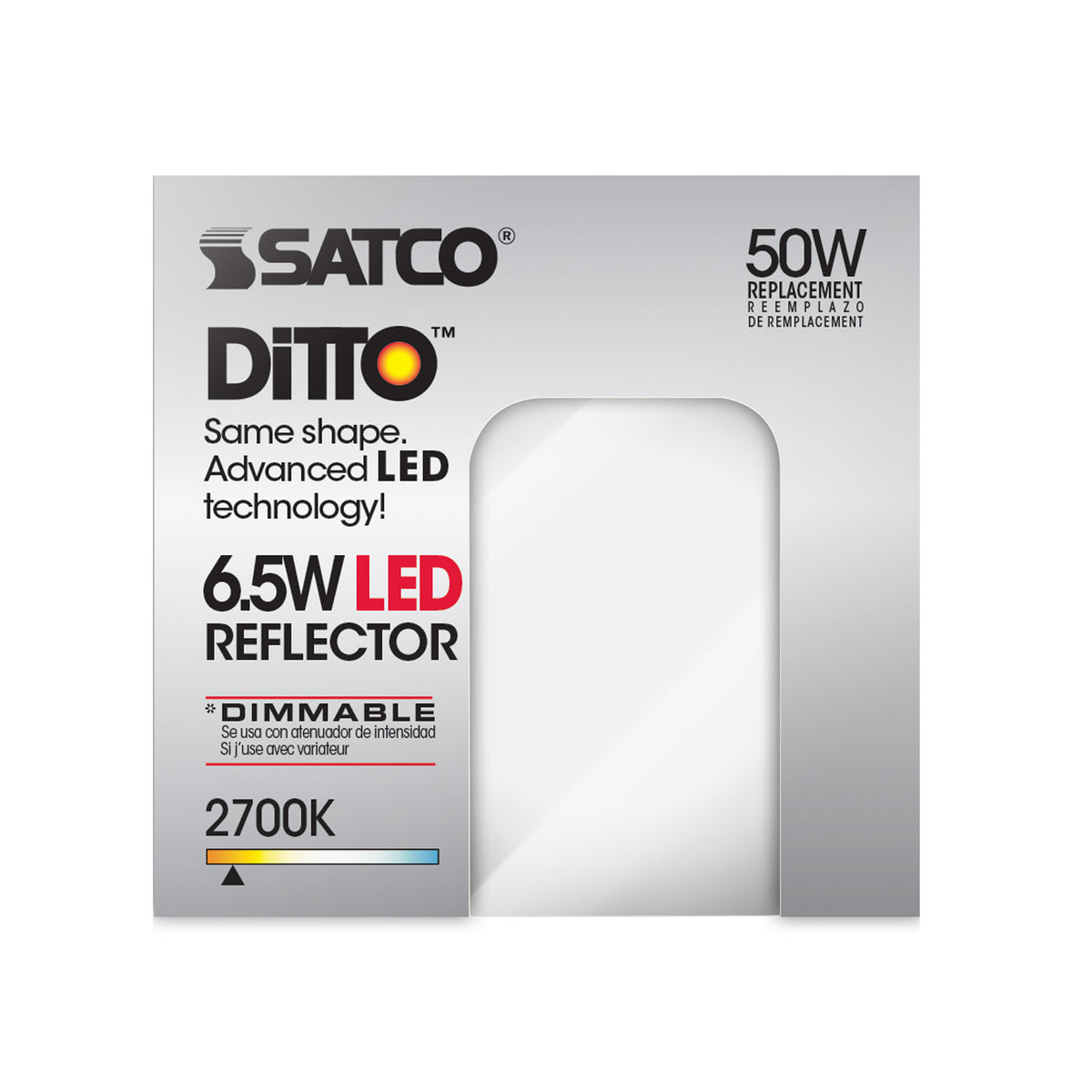 6.5 Watt - LED R20 - 2700K - 107 deg. Beam Angle - Medium base - 120 Volt - Dimmable
