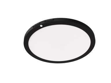 MaxLite Slim Flush Mount, 12 Inch, Black Finish