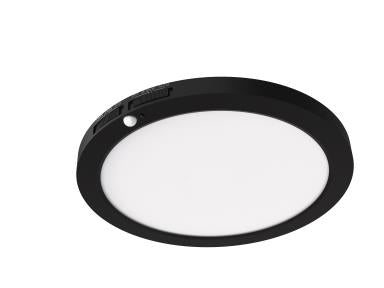 MaxLite Slim Flush Mount, 9 Inch, Black Finish