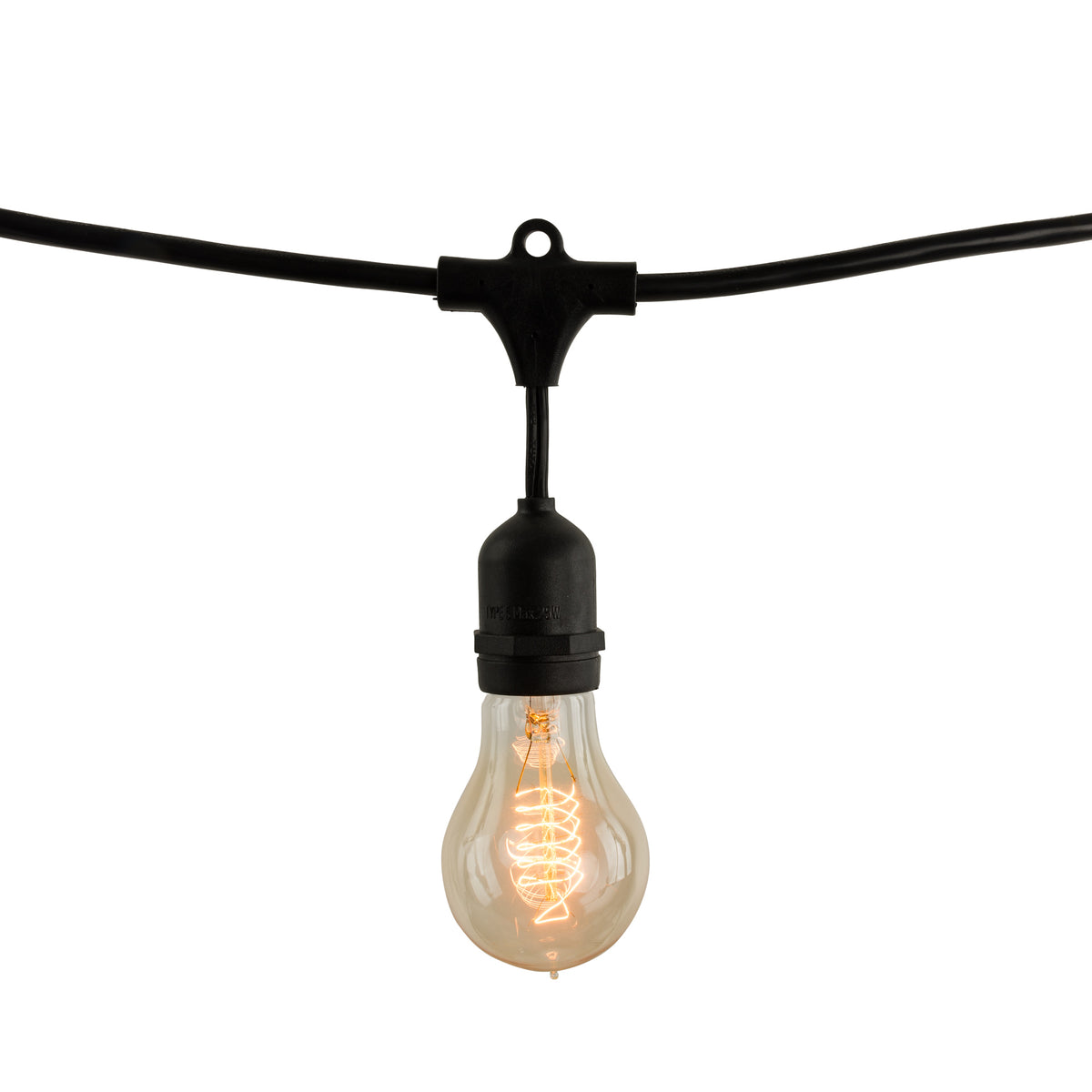 Bulbrite 48-foot String Light Kit with Nostalgic Loop Filament A19 Incandescent Light Bulbs