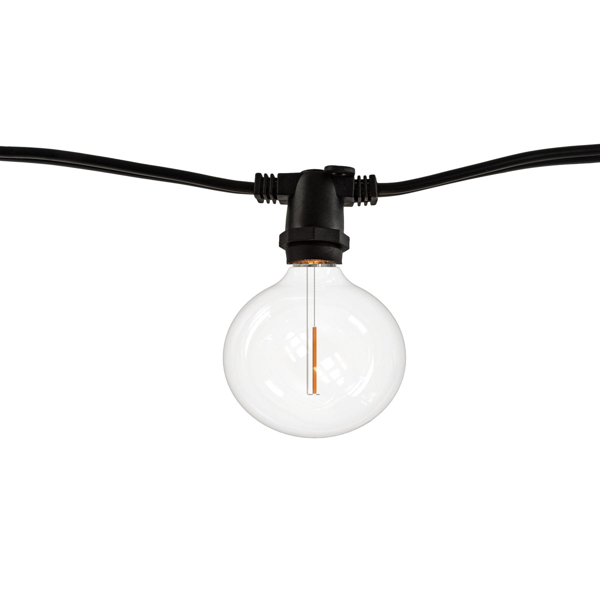Bulbrite 14-foot String Light Kit with Clear Shatter Resistant Globe G16 LED Light Bulbs-2PK