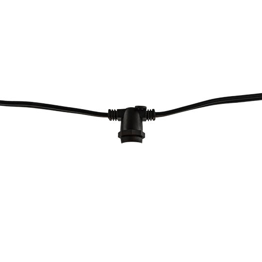 48' STRING LIGHT 15 SOCKETS 36" SPACING E26 BLACK - NoBULBS