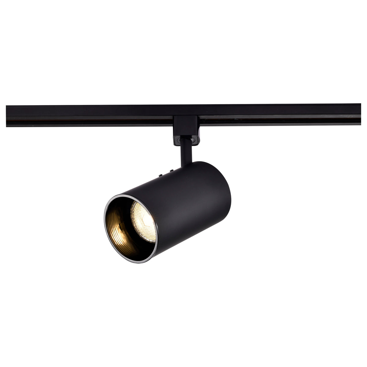 1 Light - R20 - Track Head - Straight Cylinder - Black Finish - H-Style