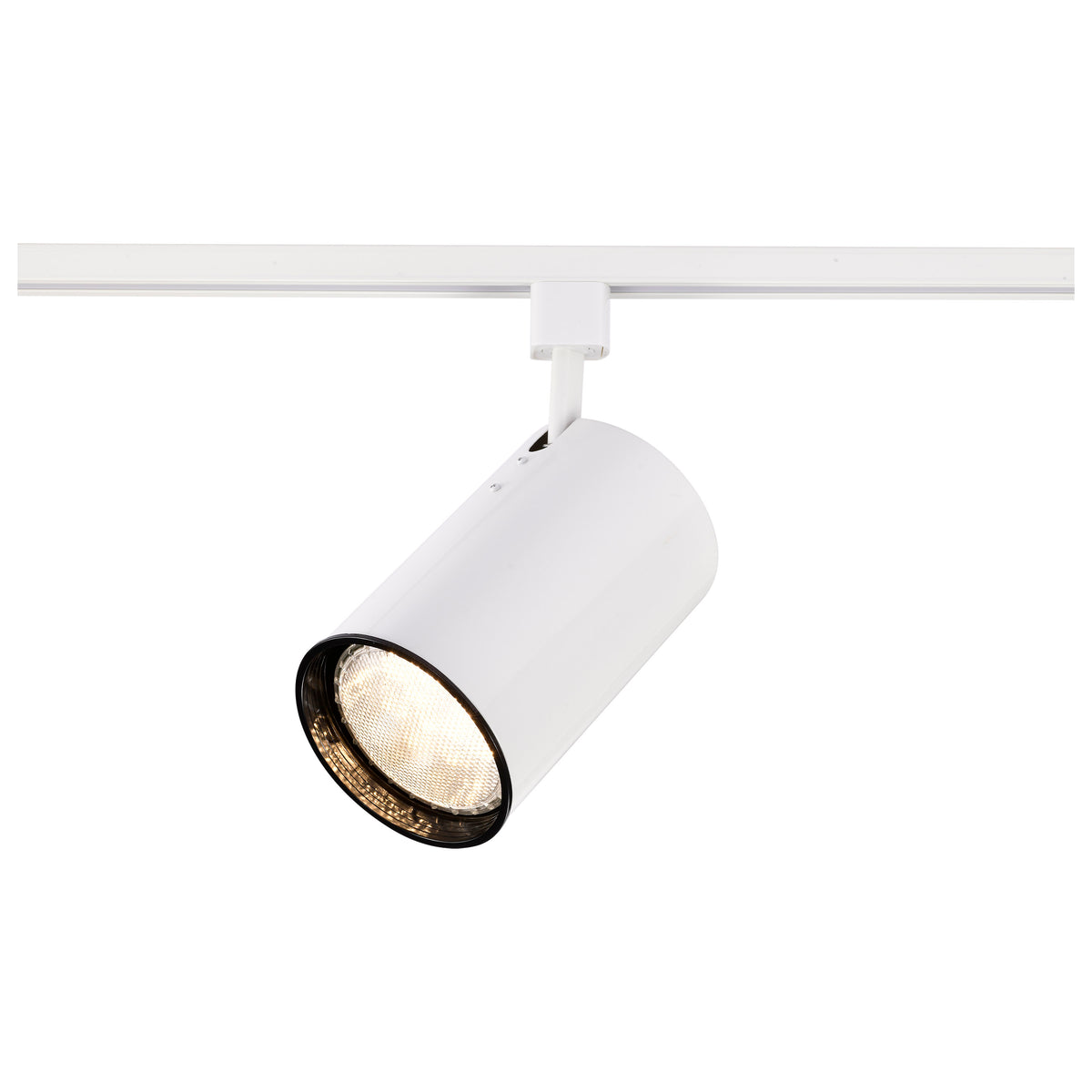 1 Light - R30 - Track Head - Straight Cylinder - White Finish - H-Style
