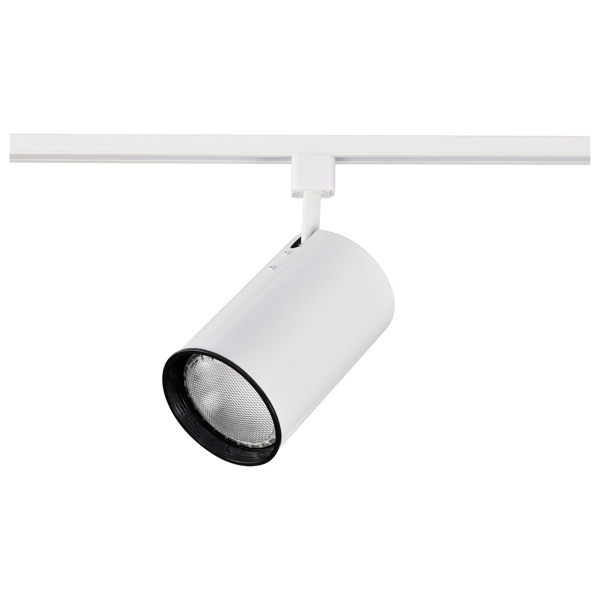 1 Light - R30 - Track Head - Straight Cylinder - White Finish - H-Style