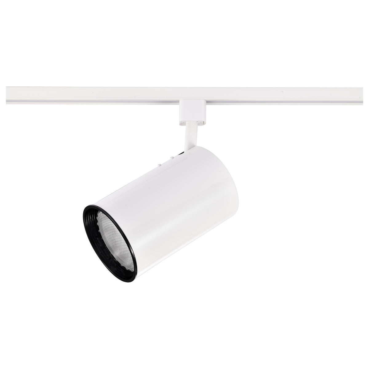 1 Light - R30 - Track Head - Straight Cylinder - White Finish - H-Style