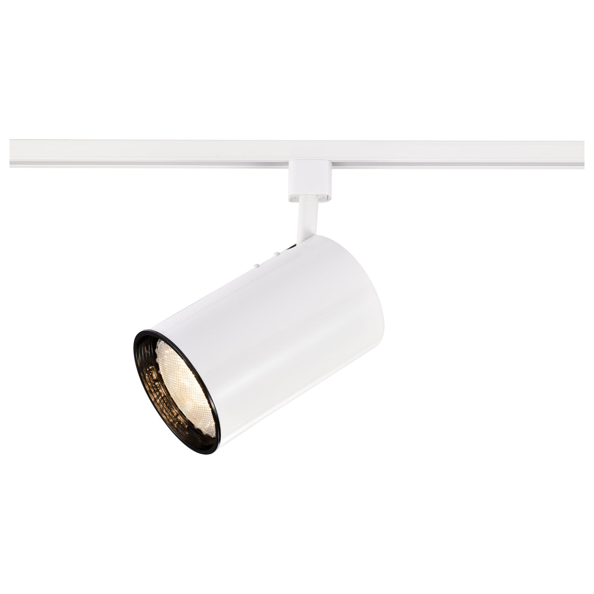 1 Light - R30 - Track Head - Straight Cylinder - White Finish - H-Style