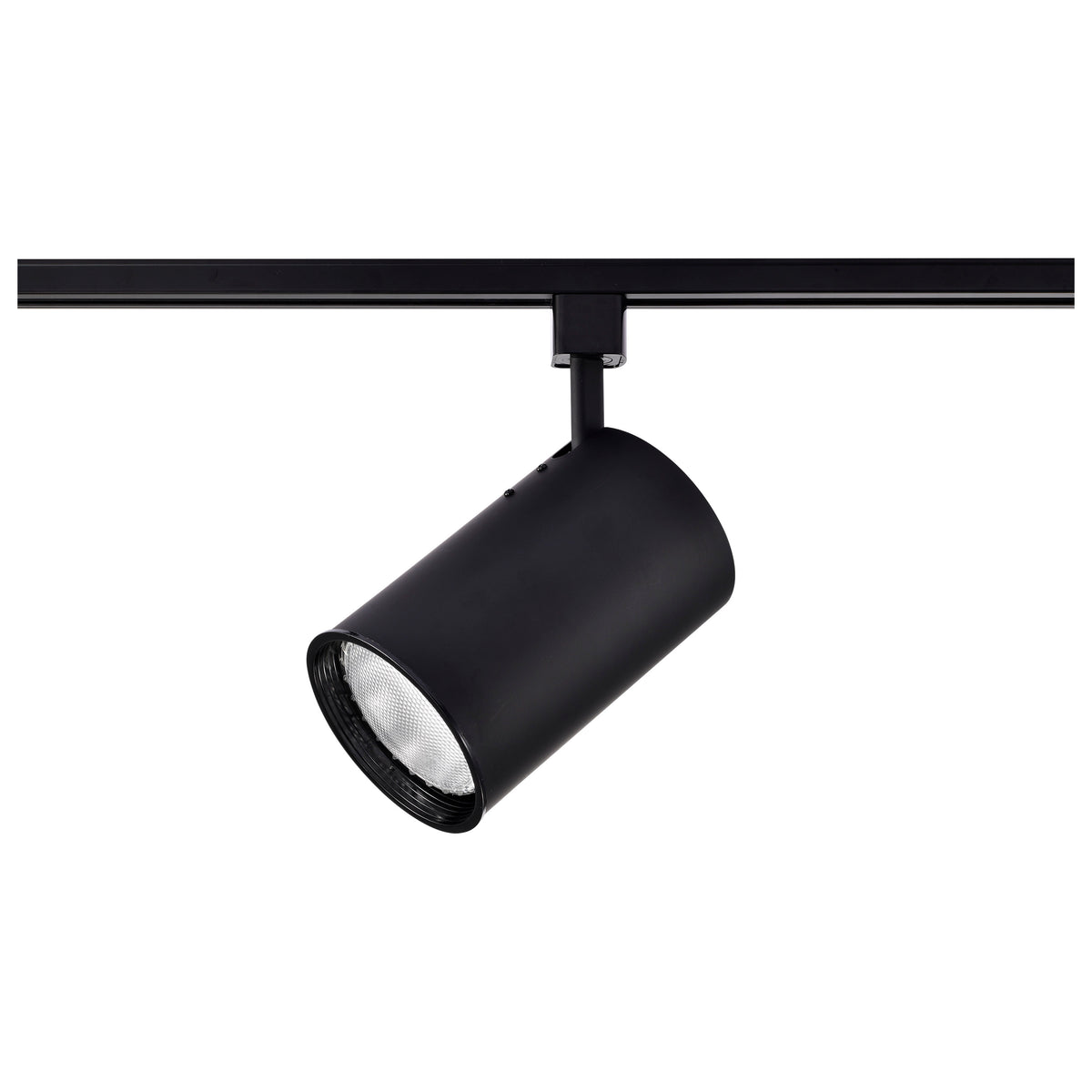 1 Light - R30 - Track Head - Straight Cylinder - Black Finish - H-Style