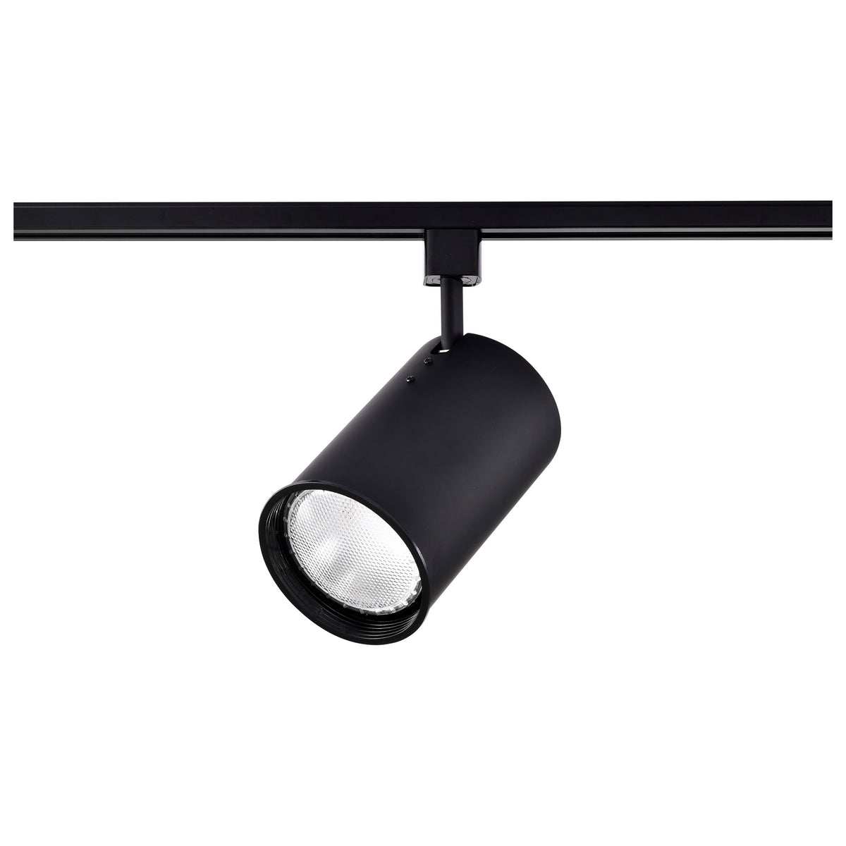 1 Light - R30 - Track Head - Straight Cylinder - Black Finish - H-Style