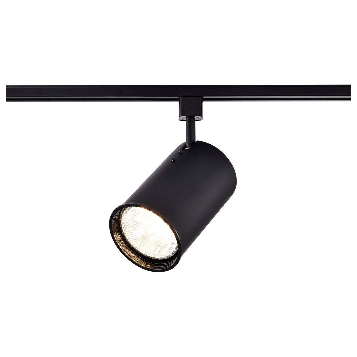1 Light - R30 - Track Head - Straight Cylinder - Black Finish - H-Style