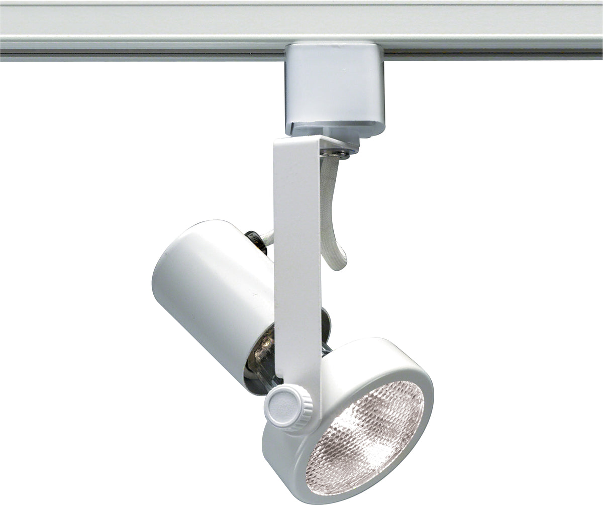 1 Light - PAR20 - Track Head - Gimbal Ring - White Finish - H-Style for commercial spaces and retail spaces