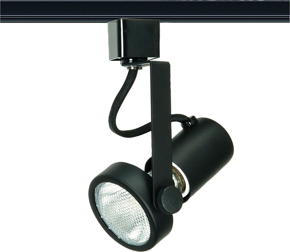 1 Light - PAR20 - Track Head - Gimbal Ring - Black Finish - H-Style