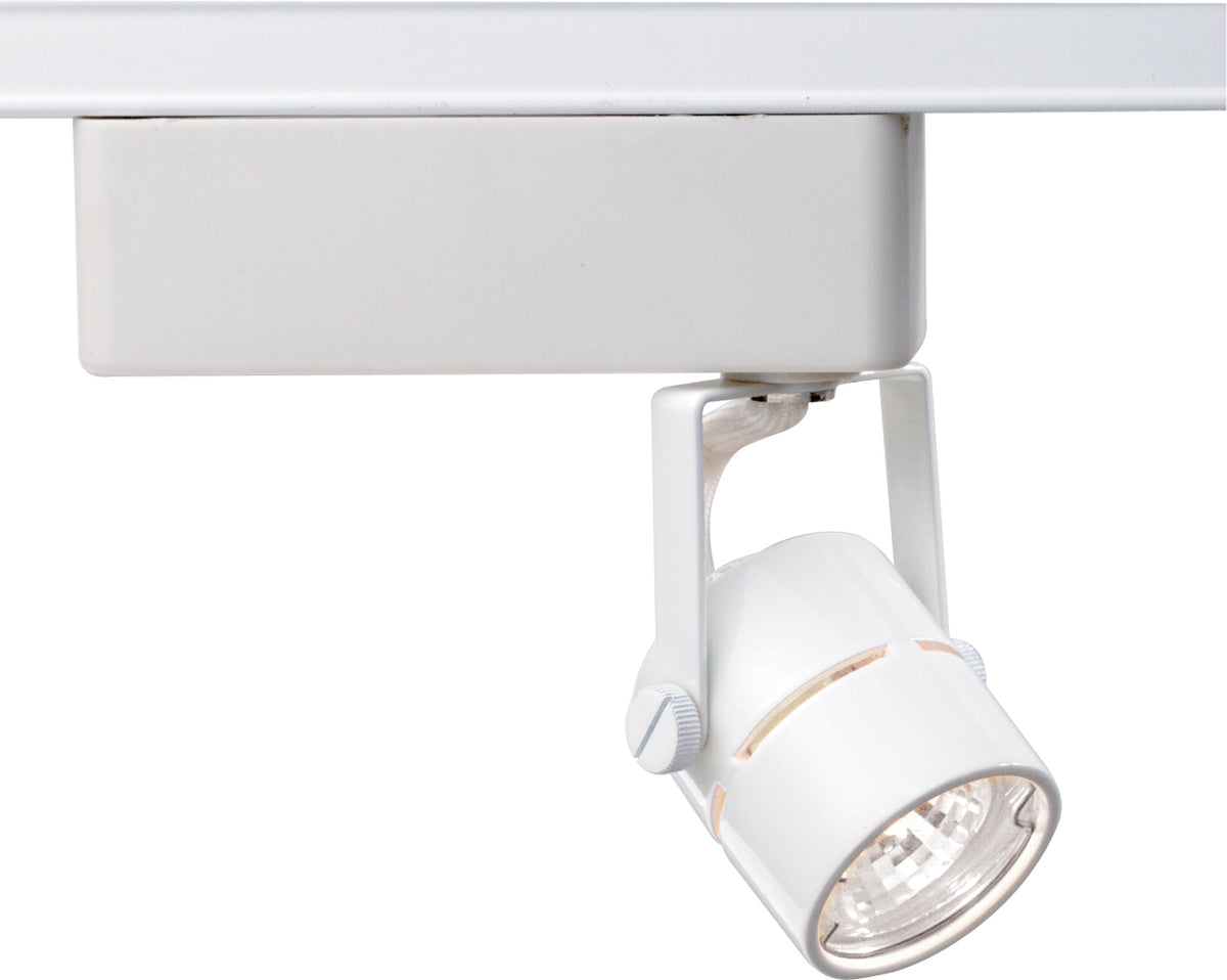 1 Light - MR16 - 12V Track Head - Round - White Finish - H-Style for ceiling fixtures and commercial spaces
