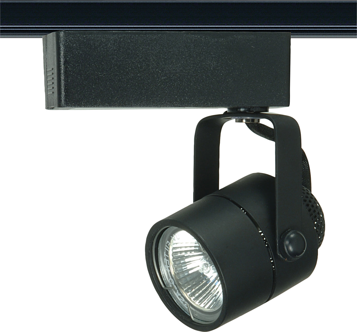 1 Light - MR16 - 12V Track Head - Round - Black Finish - H-Style