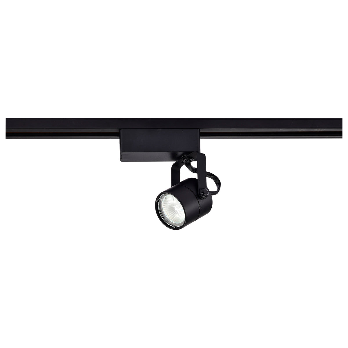 1 Light - MR16 - 12V Track Head - Round - Black Finish - H-Style