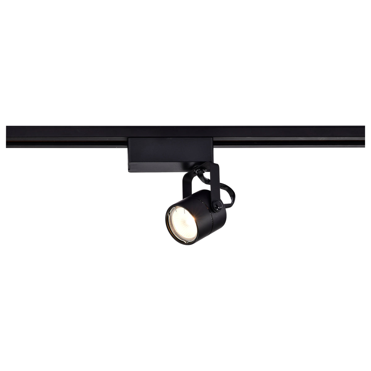 1 Light - MR16 - 12V Track Head - Round - Black Finish - H-Style