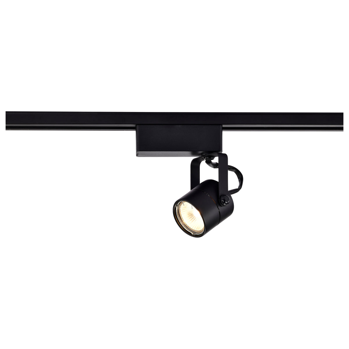 1 Light - MR16 - 12V Track Head - Round - Black Finish - H-Style